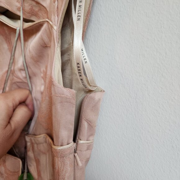 Karen Millen Y2K Blush Pink Oriental Brocade Dress - Picture 7 of 16